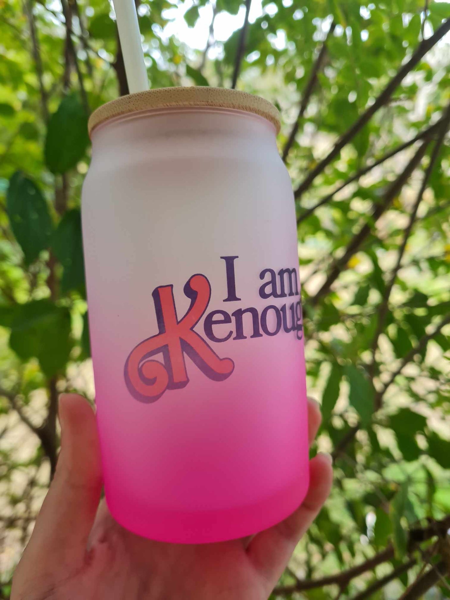 Kenough Frosted Can Glass