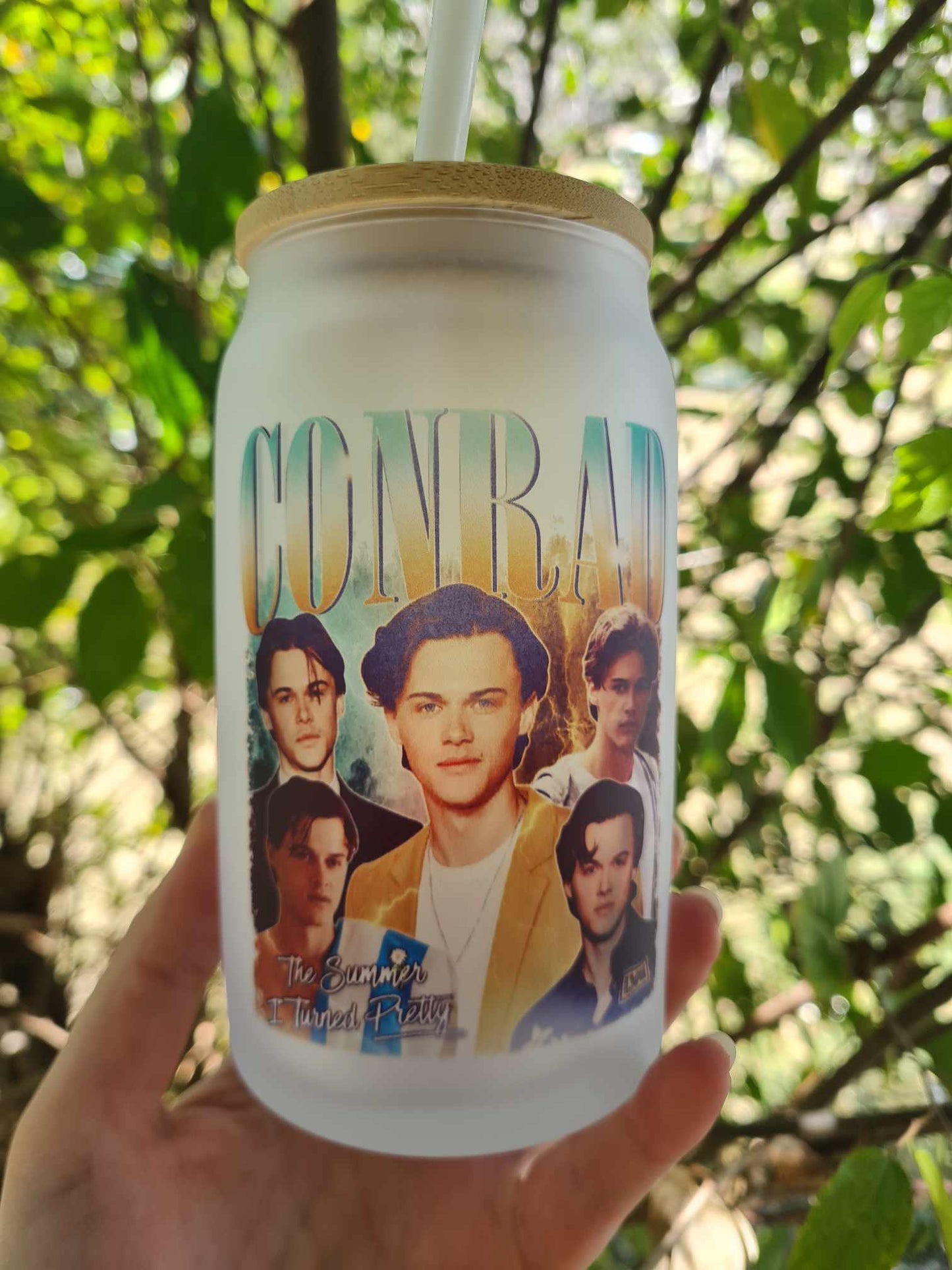 Conrad Fisher Frosted Can Glass