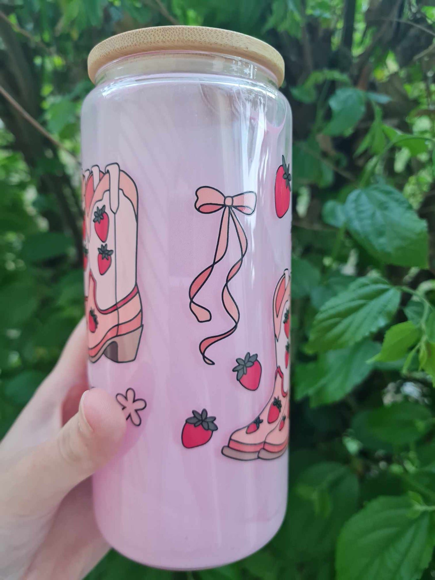 Strawberry Milk Snow Globe Tumbler