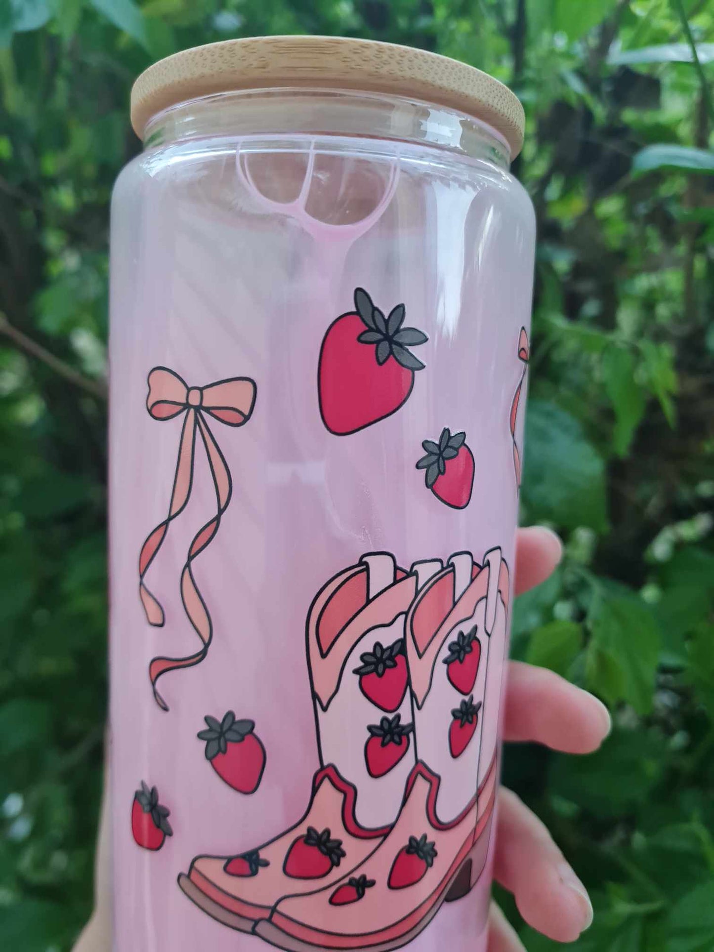 Strawberry Milk Snow Globe Tumbler