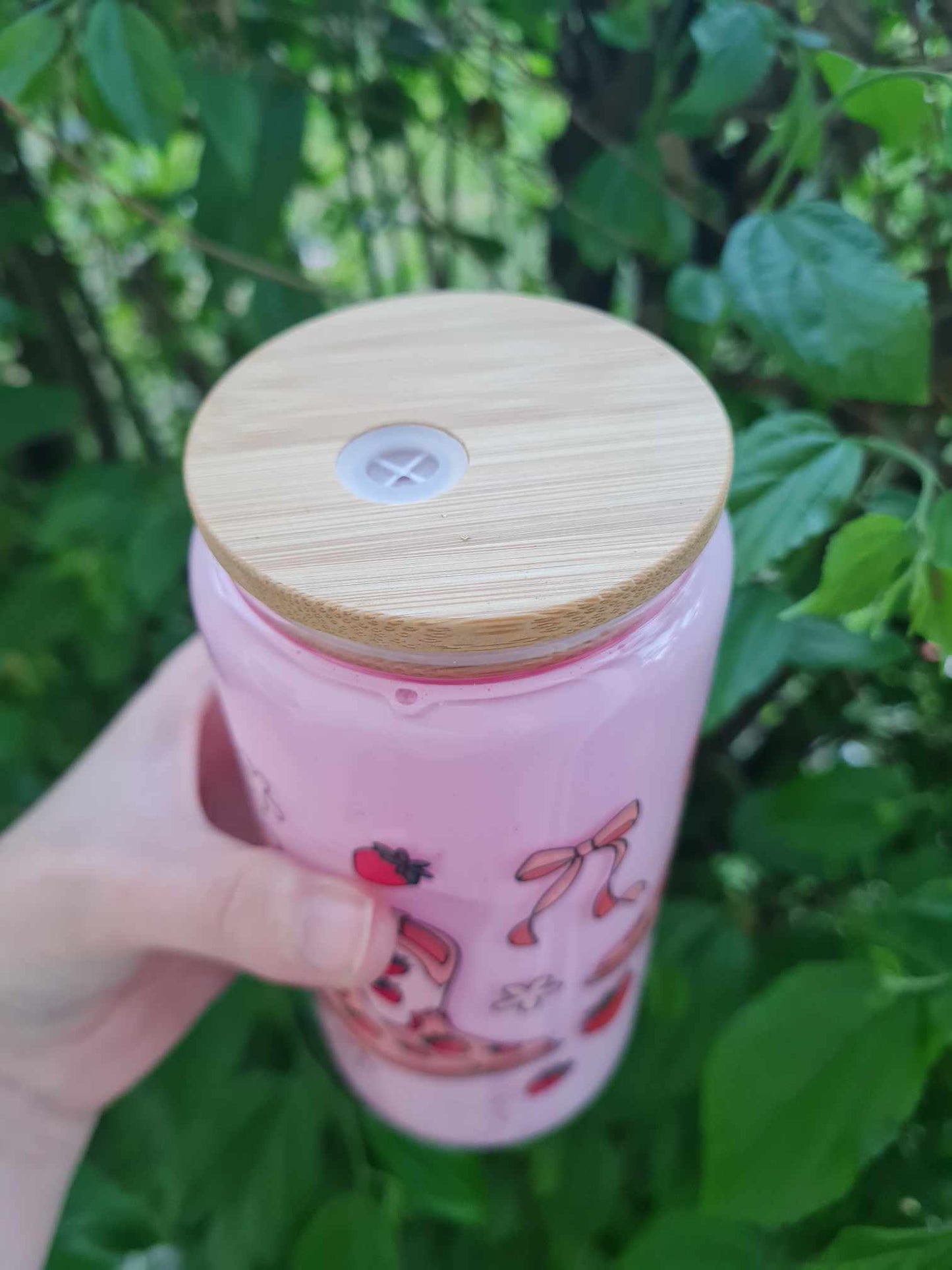 Strawberry Milk Snow Globe Tumbler