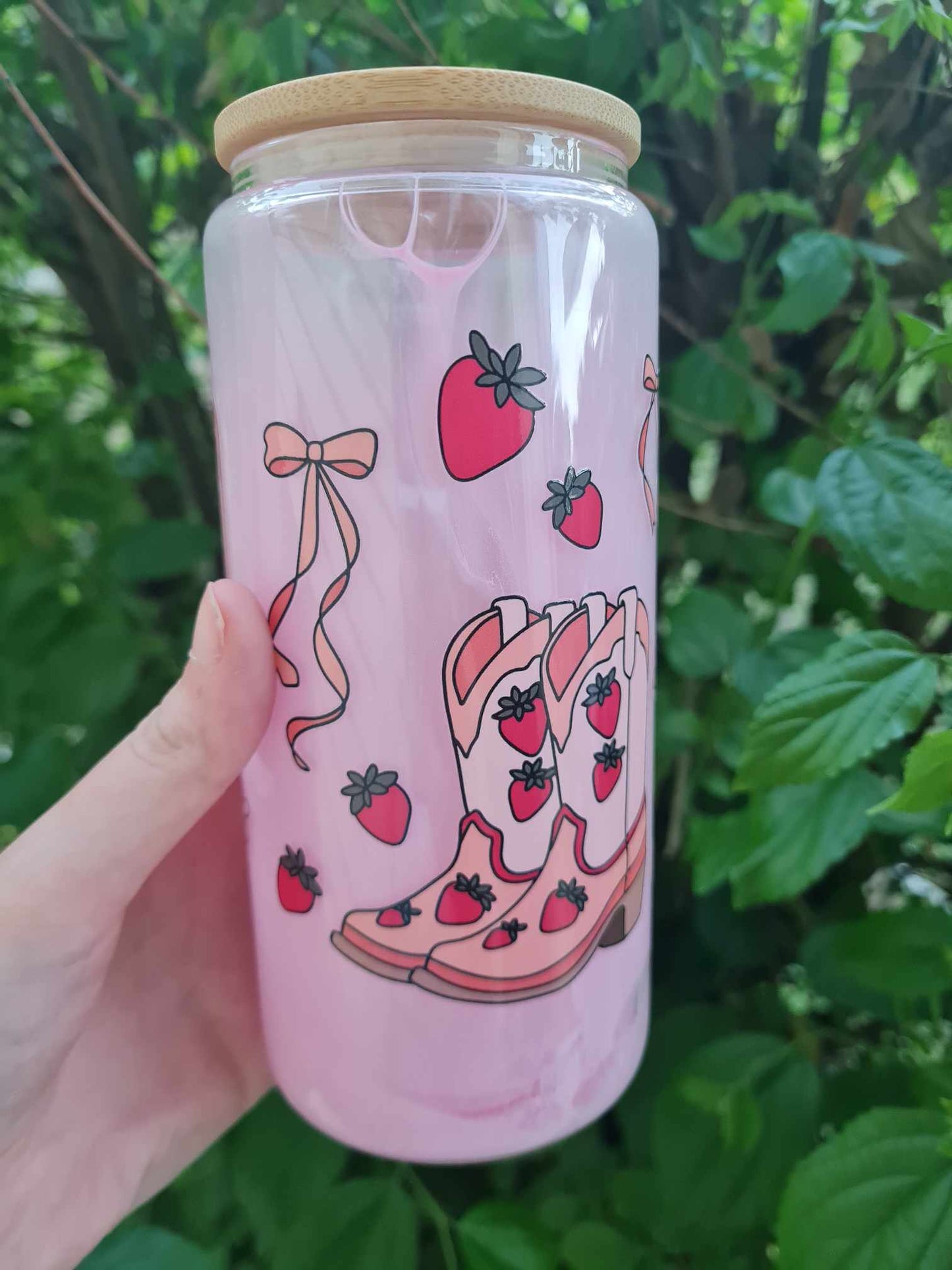 Strawberry Milk Snow Globe Tumbler