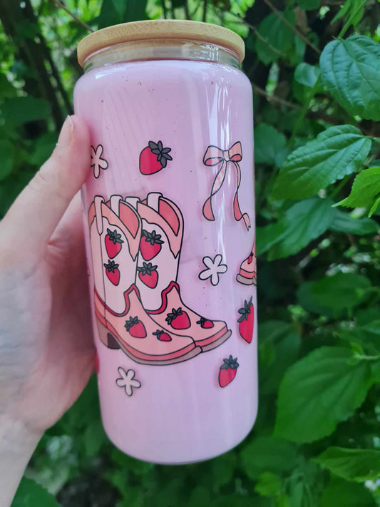 Strawberry Milk Snow Globe Tumbler