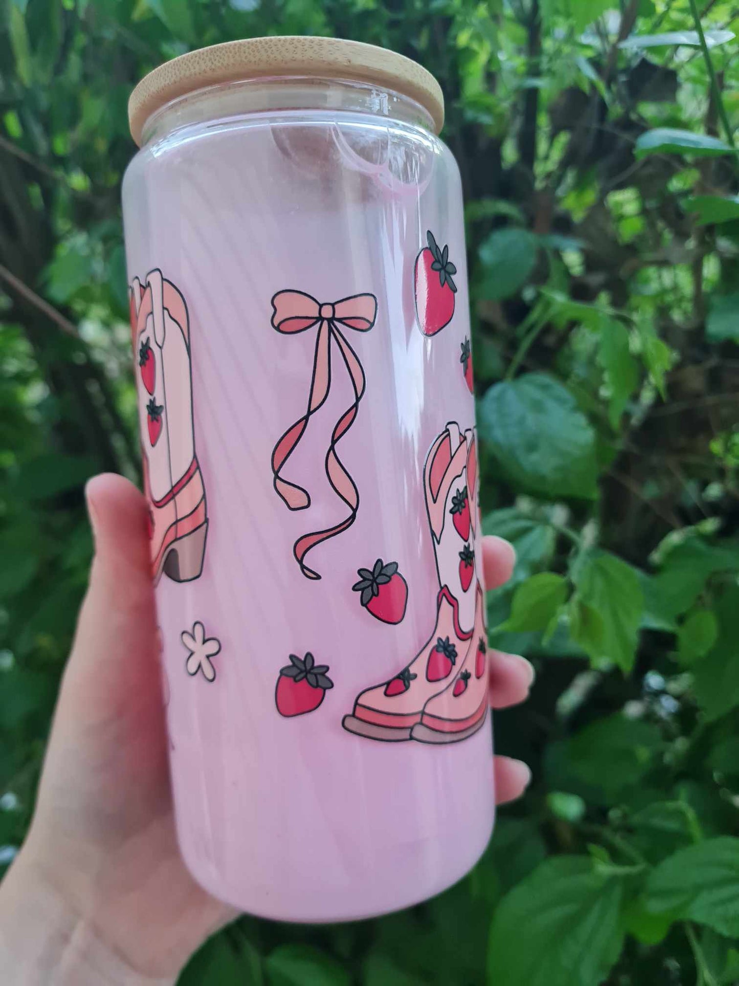 Strawberry Milk Snow Globe Tumbler